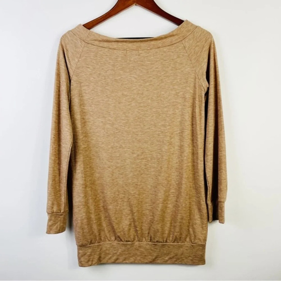 Halife Brown Scoop Neck Lightweight Top Size Small - Picture 4 of 7